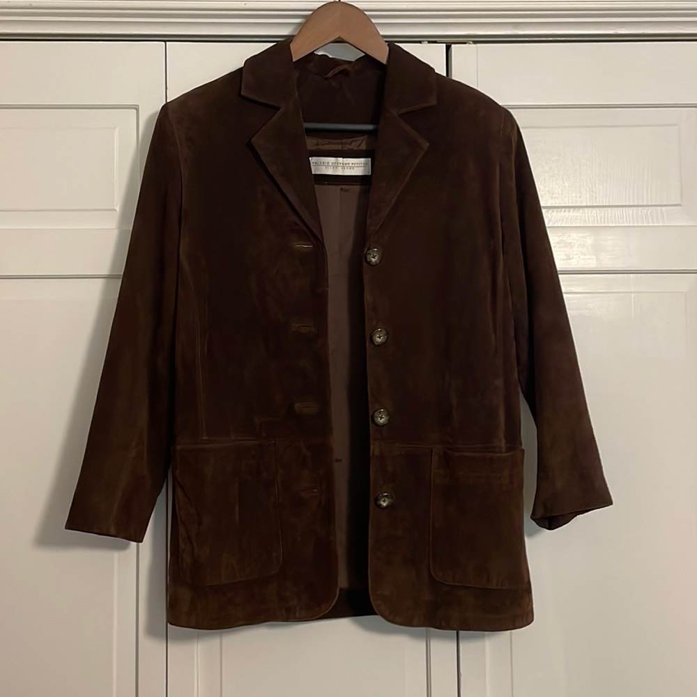 Women’s Petite Suede Leather Jacket
